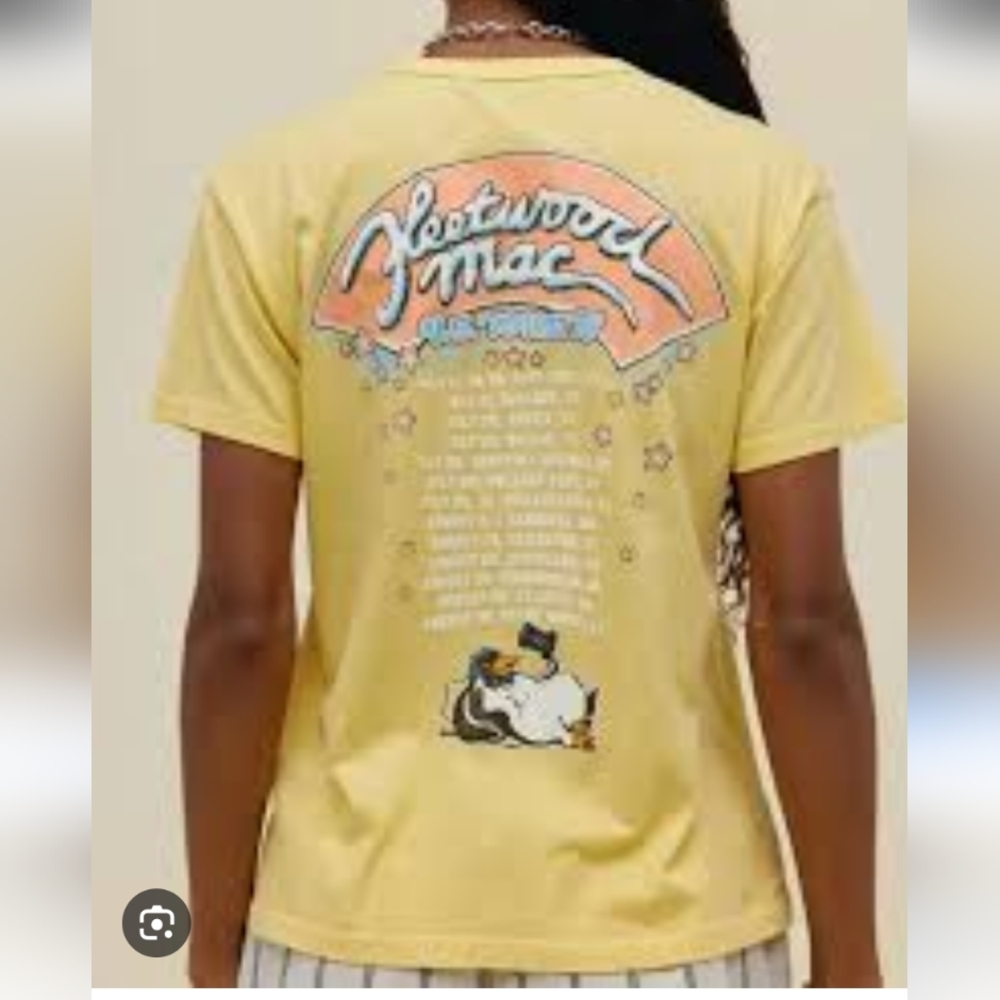 Daydreamer LA Fleetwood Mac US 78 Ringer Tee Yellow Bloom - Picture 2 of 8